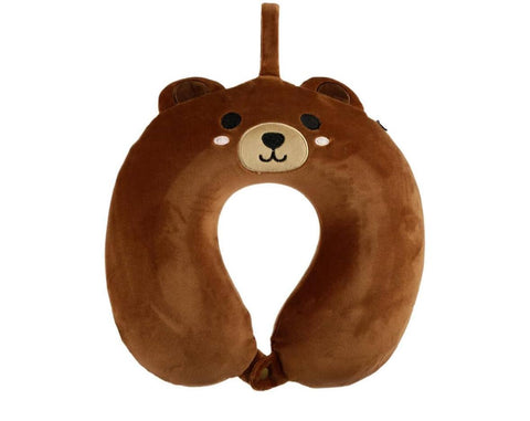 PUCKATOR CUSCINO DA VIAGGIO IN MEMORY FOAM RELAX ORSO ANIMALI DOLCI