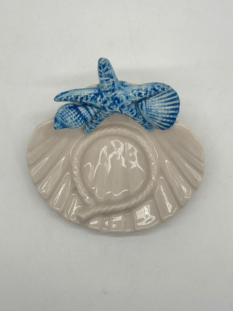 SARA'S IDEA PIATTINO A CONCHIGLIA CON APPLICAZIONE MARINA 6X8