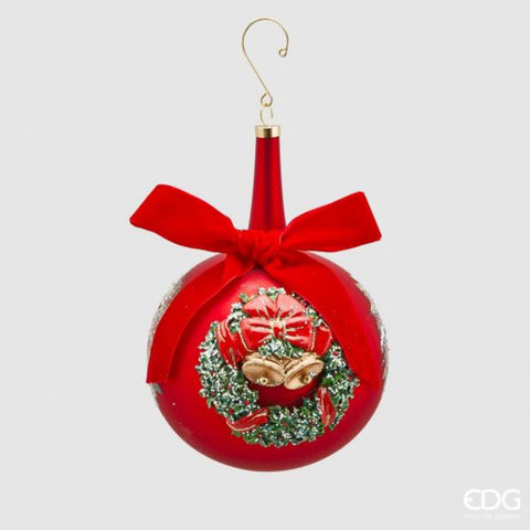 EDG Enzo De Gasperi Palla Di Natale In Vetro Corona Natale con Collo Lungo D10
