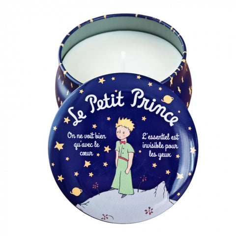 ENESCO CANDELA PROFUMATA CON SCATOLA DI LATTA CIELO STELLATO PICCOLO PRINCIPE