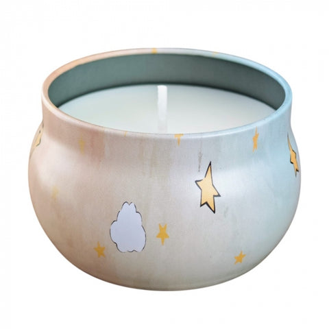 ENESCO CANDELA PROFUMATA CON SCATOLA DI LATTA AVORIO PICCOLO PRINCIPE