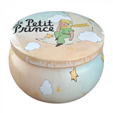 ENESCO CANDELA PROFUMATA CON SCATOLA DI LATTA AVORIO PICCOLO PRINCIPE