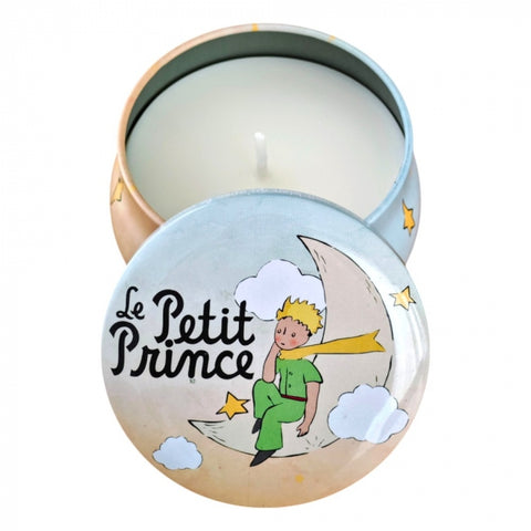 ENESCO CANDELA PROFUMATA CON SCATOLA DI LATTA AVORIO PICCOLO PRINCIPE
