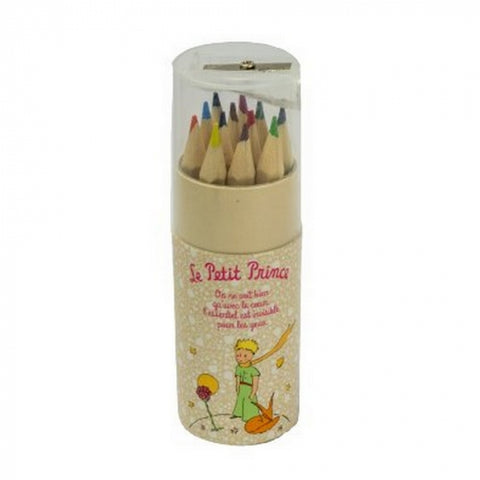 ENESCO SCATOLA CON 12 COLORI + TEMPERINO PICCOLO PRINCIPE AVORIO