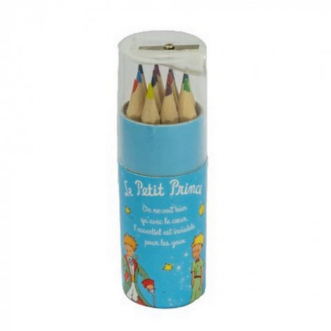 ENESCO SCATOLA CON 12 COLORI + TEMPERINO PICCOLO PRINCIPE AZZURRO