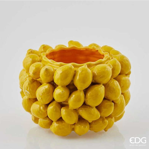 EDG Enzo de Gasperi Vaso Chakra Limoni H22 D31cm