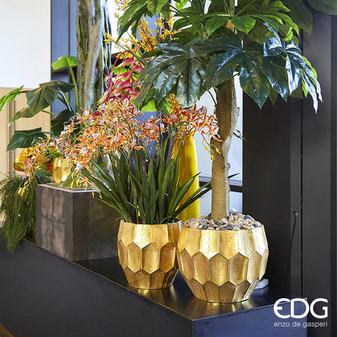 EDG Enzo De Gasperi Set 2 Vasi Metal Oro
