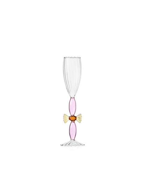 ICHENDORF Flute Caramella Ambra Stelo Rosa