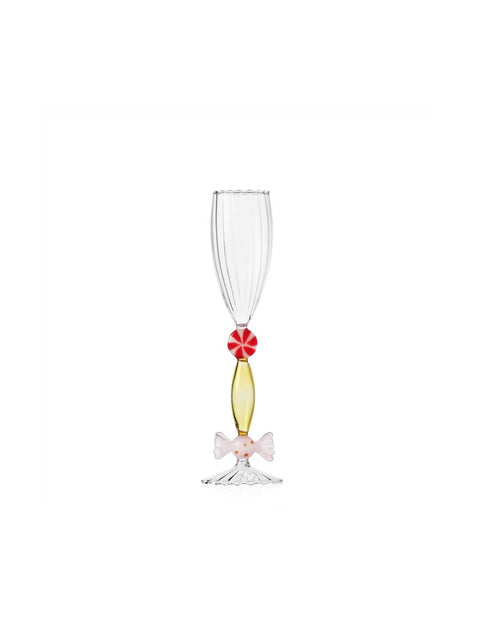 ICHENDORF Flute Pink/red Lollipop with Pink Candy