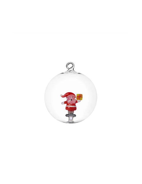 ICHENDORF Palla Natale Babbo Natale con Regalo Giallo