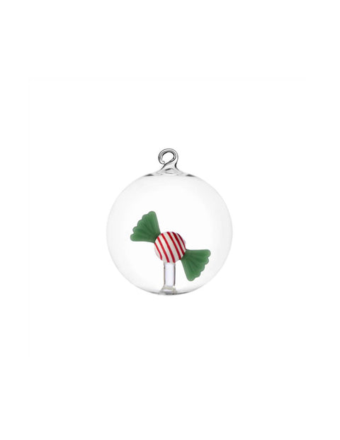 ICHENDORF Palla Natale caramella rossa e verde