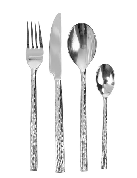 BRANDANI SET POSATE MARTELLATE 16 PZ INOX