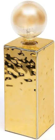 Sequenze Lampada da tavolo parallelepipedo oro 10x10x23 cm