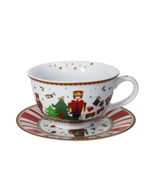 BRANDANI TAZZA COLAZIONE C/PIATTINO LO SCHIACCIANOCI  PORCELLANA