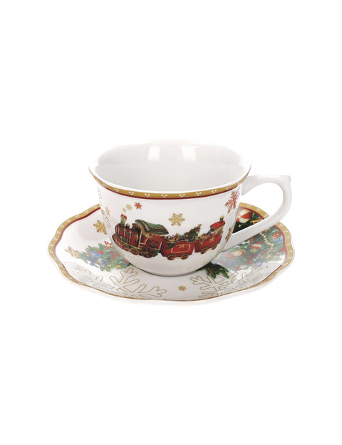 BRANDANI TAZZA THE CHRISTMAS SET 2 PZ PORCELLANA