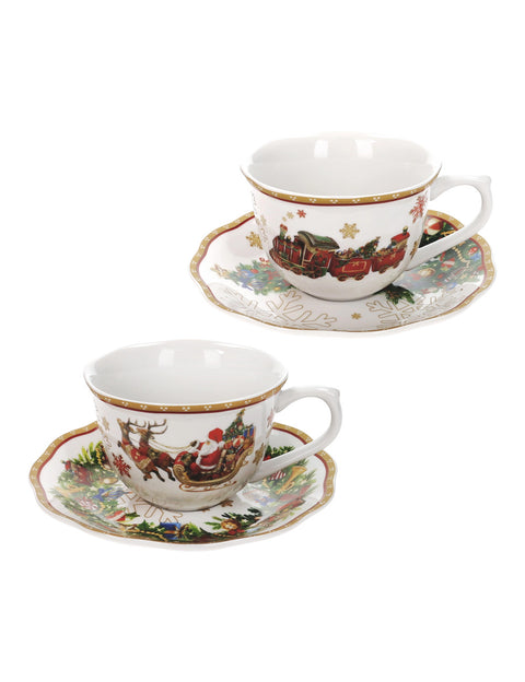 BRANDANI TAZZA THE CHRISTMAS SET 2 PZ PORCELLANA