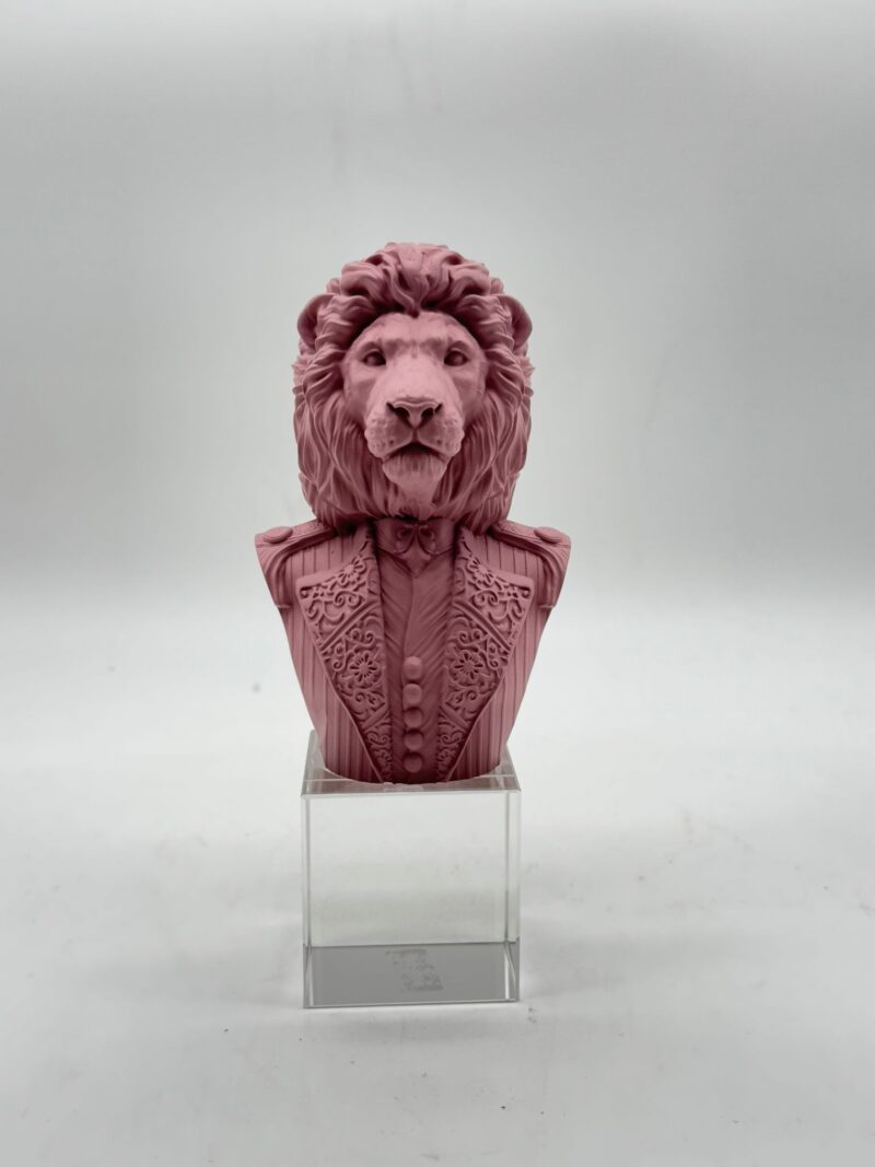 CHIARAELA SCULTURA LEONE PICCOLO CIPOLLA BASE CRISTALLO 5X17