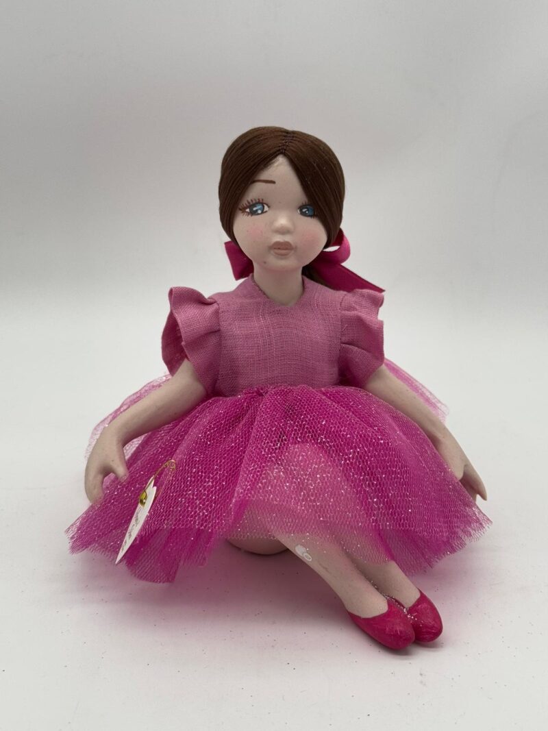 SARA'S IDEA BALLERINA GRANDE IN PORCELLANA POSIZIONI ASSORTITE  H16 CICLAMINO BRUNA