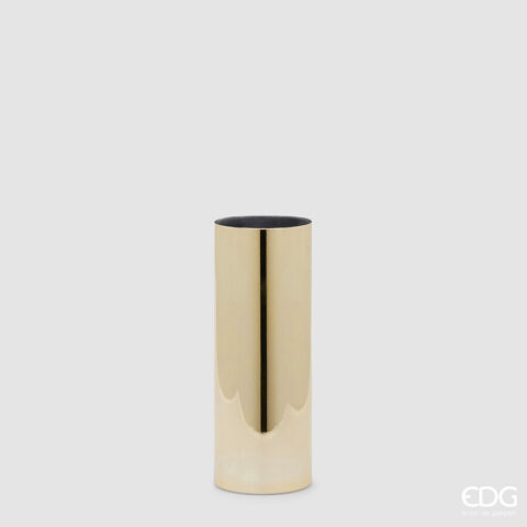 EDG Enzo De Gasperi Vaso Cilindro Oro H40 D15 NIDA