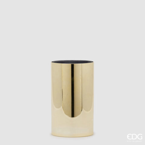 EDG Enzo De Gasperi Vaso Cilindro Oro H40 D19 NIDA