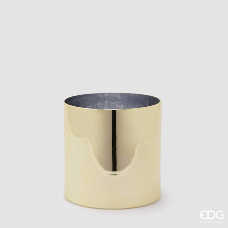 EDG Enzo De Gasperi Vaso Cilindro Oro H20 D20 NIDA