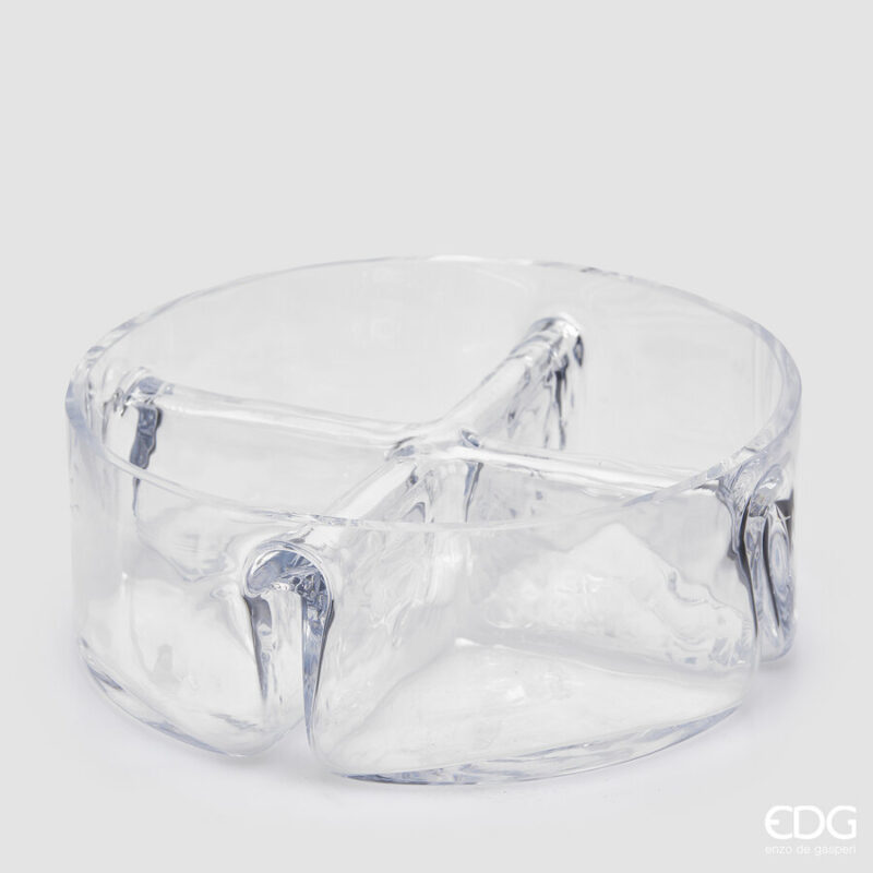 EDG Enzo De Gasperi Ciotola Rotonda 4 Scomparti D25 cm h9