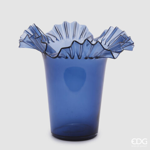 EDG Enzo De Gasperi Vaso Blaze Svasato H34 cm Blu