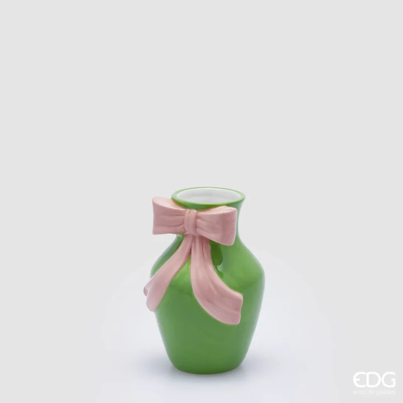 EDG Enzo De Gasperi  Vaso Anfora Fiocco H18 D12 cm Verde