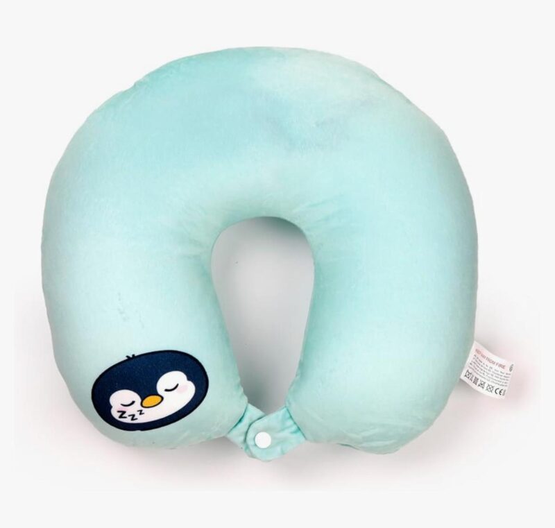 PUCKATOR CUSCINO DA VIAGGIO CON PELUCHE 2 IN 1 NICO IL PINGUINO - immagine 2