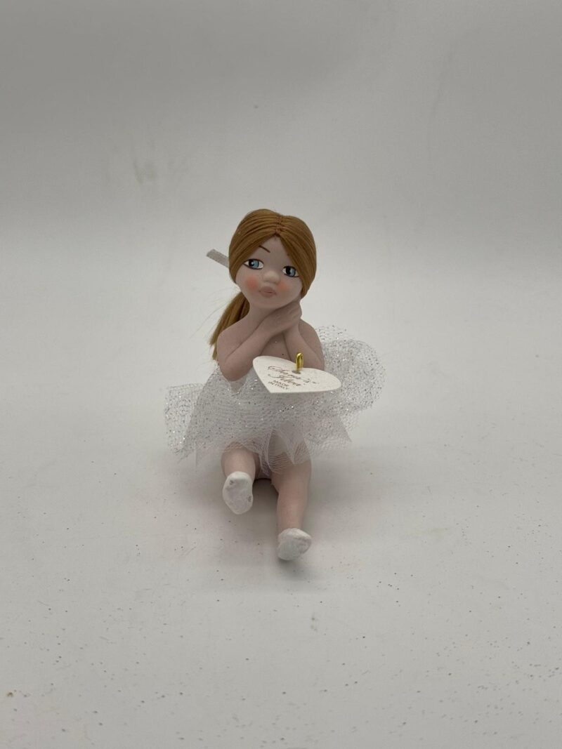 SARA'S IDEA BALLERINA PICCOLA IN PORCELLANA POSIZIONI ASSORTITE  H11 BIANCO BIONDA
