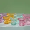 EDG Enzo De Gasperi Vaso Righe Biforma 15x15.5 cm Vetro Giallo - immagine 4